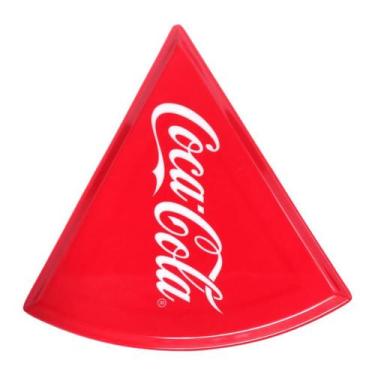 Imagem de Prato Plastico Coca-Cola P/ Pizza Vermel 22Cm - WESTERN