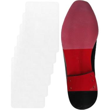 Imagem de CZBYXA12 Protetor de sola de sapato Red Bottom, protetores de fundo de sapato vermelhos, apoios de sapato na parte inferior dos sapatos, almofadas antiderrapantes, protetores de sola de sapato, punhos