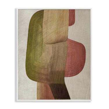 Imagem de Stupell Industries Pincel de metal curvado contemporâneo branco emoldurado giclée design de arte por 1x, 20 x 16