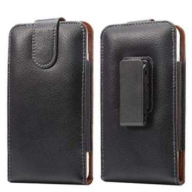 Imagem de Capa com clipe de cinto giratório coldre de couro para Samsung Galaxy A55 A54 5G A53 A52 S25+ S24+ S23+ S22+ S21+ S23 S21 S20 FE Note 10, iPhone 15 14 13 Pro Max Plus 11, Pixel 7 6, OnePlus 8T 8