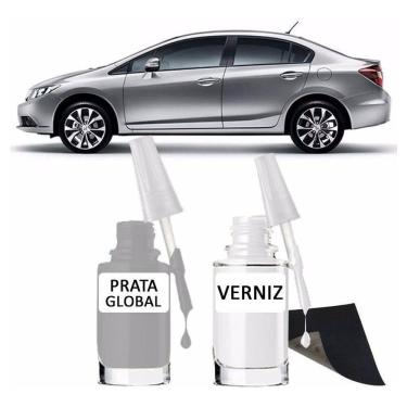 Imagem de Tinta Retoque Tira Risco Automotivo Prata Global Prata