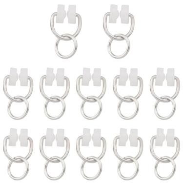 Imagem de ZZLZX 12 peças para suporte de cortina para trailer, armação de anel redondo, plástico, nylon, roda, gancho de metal, trilho liso, material auxiliar, estrutura de anel para varão de cortina de viga