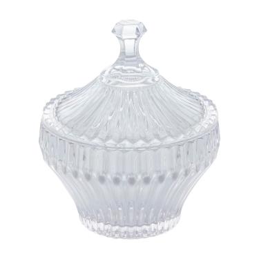 Imagem de Potiche Bomboniere Pequeno de Cristal Renaissance p/ Decoração e Armazenamento