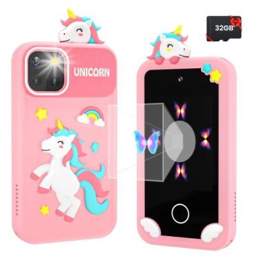 Imagem de Smartphone MOREXIMI Kids com pirâmide holográfica 32GB rosa