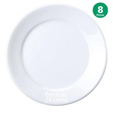 Imagem de Jogo 8 Pratos Rasos Restaurante Jantar Porcelana Bar Hotel Germer 2a L