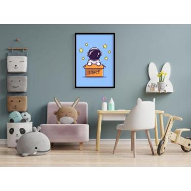 Imagem de Quadro Com Moldura Astronauta Space - Fabrika de Festa