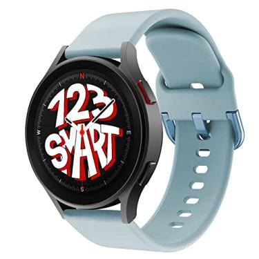 Imagem de Pulseira de Silicone com Fecho Colorido Marca 123Smart Compatível com Galaxy Watch 4 Watch 5 Watch 6 Pro R900 R910 R920 R905 R915 R925 40mm 44mm 45mm