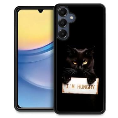 Imagem de Pinsheng Capa compatível com Samsung Galaxy A16, capas de telefone de gato faminto para homens/mulheres, capa protetora de silicone macio antiderrapante à prova de choque compatível com Samsung Galaxy