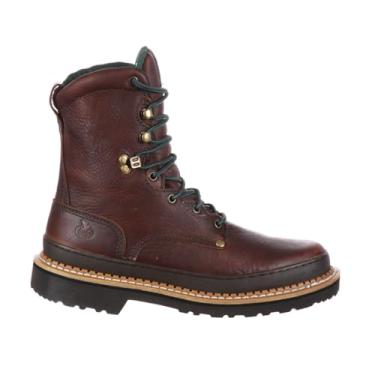 Imagem de Georgia Boot Men's G83 8" Safety Toe Georgia Giant Work Shoes,Soggy Brown Full Grain Leather,7 W US
