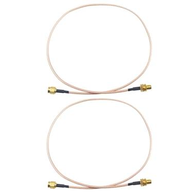 Imagem de Runseaway Cabo coaxial SMA macho para SMA fêmea, 20 polegadas RG316 antena extensor jumper conector, cabo coaxial de alto desempenho para roteador sem fio, rádio amador, antena WiFi