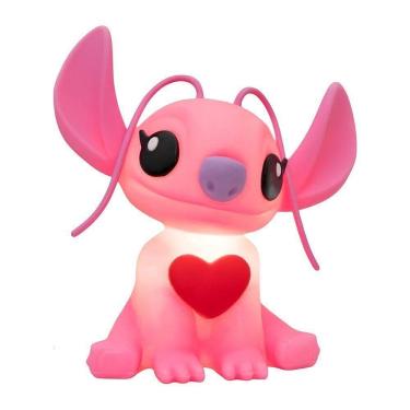 Imagem de Luminária 3d Angel Stitch Com Coração Disney Decoração Criativa