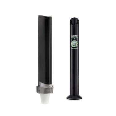 Imagem de Kit Dispenser Porta Copos Com Lixeira Copos Água Café Premisse Organização Higiene Limpeza Vertical Parede Bebedouro Lixeira