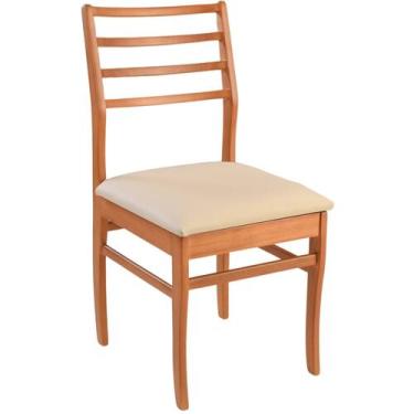 Imagem de Cadeira Dubai Madeira Maciça Sala Jantar - Fassina, Amêndoa