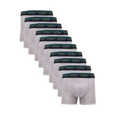 Imagem de Kit 10 Cuecas Zorba Boxer Max Algodão 702 Mescla - G, Mescla, G