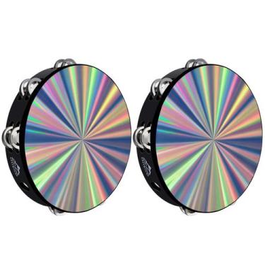 Imagem de Pandeiro EASTROCK Radiant, jingles de duas fileiras de 10 polegadas (p