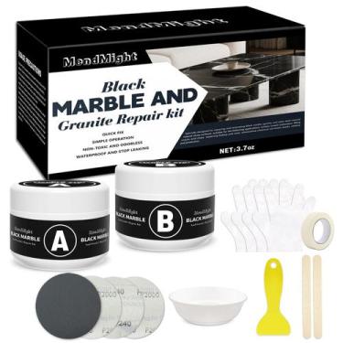 Imagem de Kit de reparo de granito de mármore preto MendMight Black Epoxy