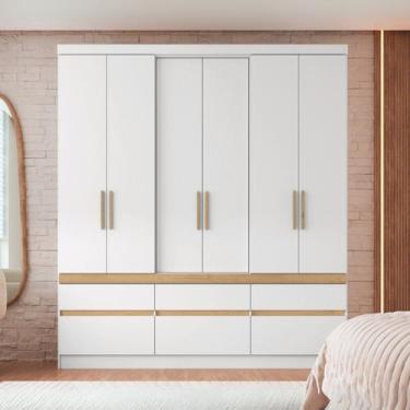 Imagem de Guarda-roupas 6 Portas 6 Gavetas Cronos - Móveis Castro