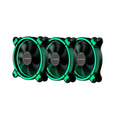 Imagem de Kit 3x Fan Cooler 120mm 1.500 Rpm Mymax Spectrum - Verde