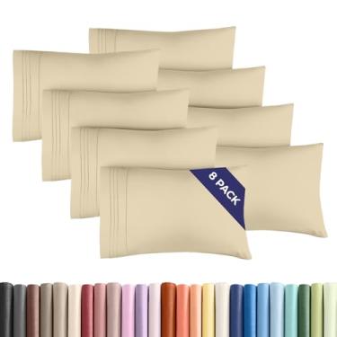 Imagem de Conjunto de 8 fronhas Queen – Capas de almofada ultra macias de qualidade hoteleira – Confortável e não amassa – Resistente a encolhimento, manchas e desbotamento – Fácil de cuidar, laváveis na