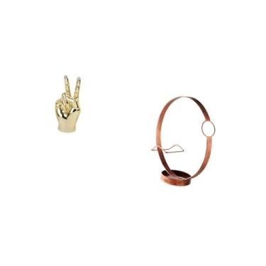 Imagem de Fenteer Escultura de Mesa para Sala de Estar E Suporte de Metal para Garrafas de Vinho, Organizador para Decoração Elegante de Prateleiras E Armazenamento de