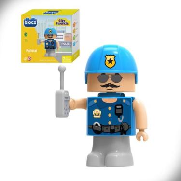 Imagem de Blocos de Montar Policial Justice City Friends 7 Peças Blocz
