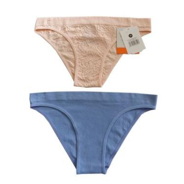 Imagem de Kit 2 Calcinhas Ashley G Rosa Bebê/Azul - Basic+