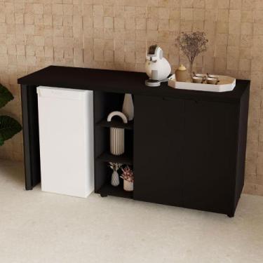 Imagem de Aparador Frigobar Embutir Esquerdo Armário 2 Portas F5 Office - F5 Off