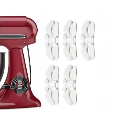 Imagem de Organizador de cabos de 5 peças para eletrodomésticos, organizador de cabos atualizado, suporte para aparelhos de cozinha, fritadeira a ar, cafeteira, liquidificador, panela de pressão