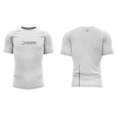 Imagem de Camiseta Poliamida Branca Summer Pro Treino Corrida Academia-Unissex