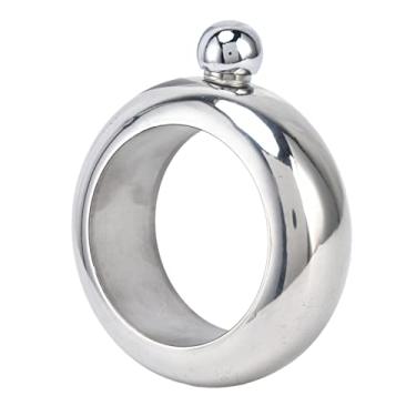 Imagem de Pssopp Pulseira de Frasco de Frasco, Aço Inoxidável, Pulseira Quadril, Presente para Amante Vinhos, Possui 100 Ml, Escondido Com Surpresa, para Festas e Bares
