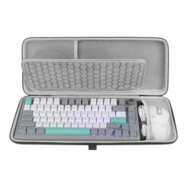 Imagem de Geekria キーボードケース 互換品 Keychron K2 Version 2/ Q1/ V1 84キーワイヤレスゲーミングメカニカ EPOMAKER Theory TH80 Pro 75% メカニカル ゲーミング キーボード 収納ケース