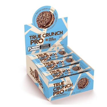 Imagem de Wafer True Crunch Pro - 12 Unidades de 25g Cookies And Cream E Chocolate - True Source-Masculino