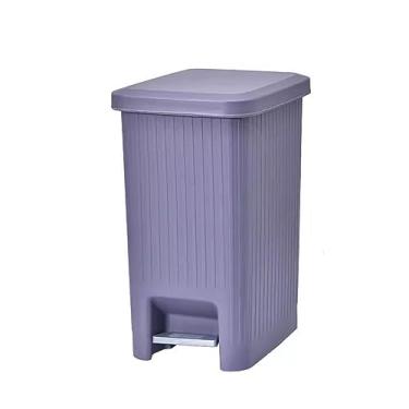 Imagem de Caixote do lixo de cozinha Lixeira de grande capacidade Footdal com tampa Liviroom Banheiro Quarto Bin, plástico, 10L/15L Lixeira / a/15L