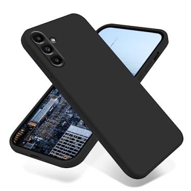 Imagem de Wousunly Compatível com Samsung Galaxy S25 FE, capa fina de silicone líquido, capa de telefone para Samsung S25 FE macia à prova de choque fofa anti-arranhões funda para proteção (preto)