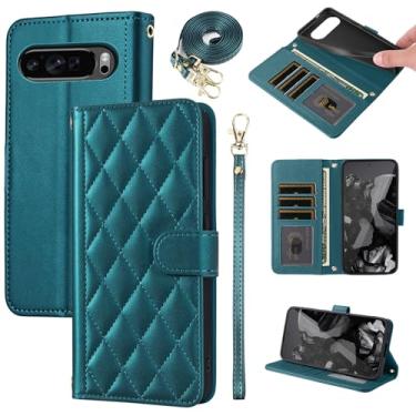Imagem de Furiet Argyle Capa carteira para Google Pixel 9 Pro XL/10 Pro XL com alça de pulso/ombro, compartimentos para cartões, capa de telefone com suporte de couro PU de luxo para Pixel9 9Pro Nine Pixel10