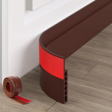 Imagem de Tampa de rascunho de porta, varredura sob a porta para portas externas e internas, vedação de porta de decapagem climática, bloqueador de janela de garagem, isolamento de ar frio, proteção contra