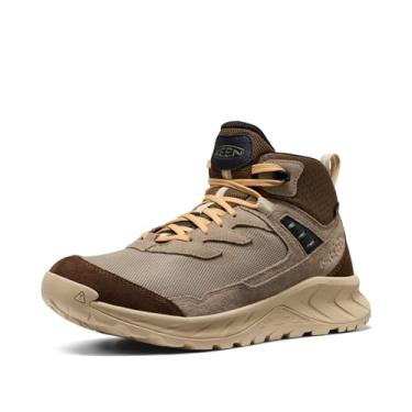 Imagem de KEEN Bota masculina Hightrail de altura média, durável, leve, respirável, de couro, impermeável, estilo cantina/carvalho, 38