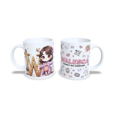 Imagem de Caneca de Cerâmica Branca 325ml com Alfabeto Tema Dorama Amanda (w)