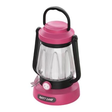 Imagem de Dynwave Lanterna de acampamento LED recarregável, portátil, para emergências ao ar livre, ideal para jardim, viagens e situações de sobrevivência em ambientes, Rosa