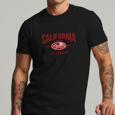 Imagem de Camiseta Masculina Estampada California Verão Streetwear 100% Algodão 