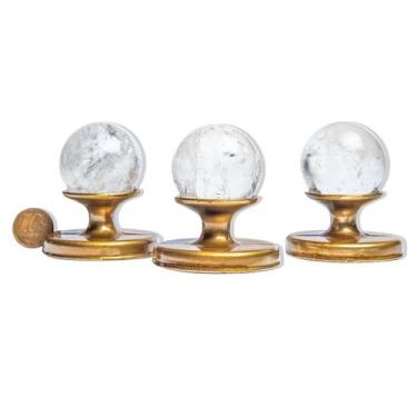 Imagem de 03 Esfera Cristal Pedra Natural 35 a 40mm 60 a 90g Tipo B - Cristaisde