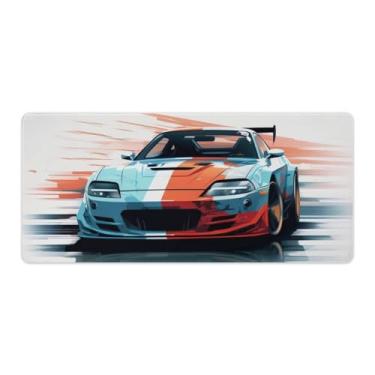Imagem de Art Colorful Drift Car Sup JDM Desk Table Pad Mouse Pad Antiderrapante Grande Material de Escritório Tapete de Mesa de Borracha Impermeável Tapete de Escrita para Escritório Jogo Casa 40 x 90 cm