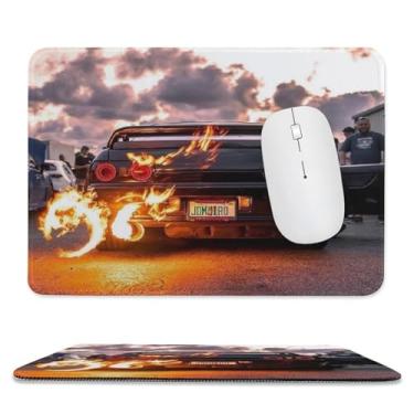 Imagem de Tapetes de mouse quadrados modificados carro R32 Spitfire clássico legal para jogos base de borracha antiderrapante suprimentos tapete de mouse pad de borracha à prova d'água mesa mesa pad para