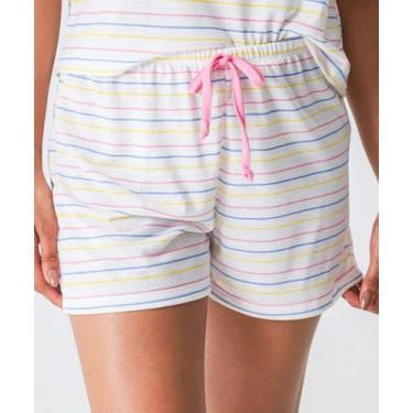 Imagem de Pijama Feminino Stitch Listrado Off White-67041 - DISNEY, Off white, P
