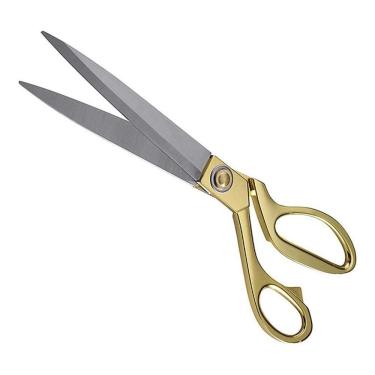 Imagem de Tesoura Aço Inoxidável Alfaiate Costura Tecido Profissional Cor:dourado