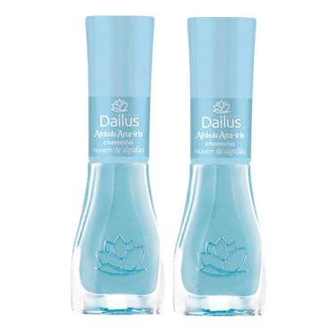 Imagem de Kit 2 Esmalte Dailus Color Atrás do Arco Íris Cor Nuvem de Algodão com 8ml