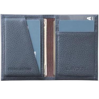 Imagem de Carteira Masculina Antifurto Proteção RFID Slim Mini Couro Legítimo Cartões Cédulas CNH CIN Loja de Fabrica (Preto)
