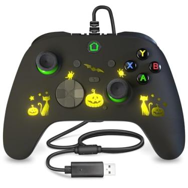 Imagem de conwin Controle de jogo com fio para PC e X-BOX-1/One, suporta LED RGB, Turbo, botão programável, conector de 3,5 mm, vibração, gamepad USB para X-BOX-1 precisa ser atualizado por você mesmo