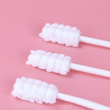 Imagem de Sanpyl Limpador de Língua de bebê, Ferramenta Eficaz de Limpeza Bucal para Bebês, Desenvolver Bons Hábitos Precocemente, Seguro e Higiênico, Material de Gaze (1 lata de bastões de limpeza oral/30 peças (cabo)