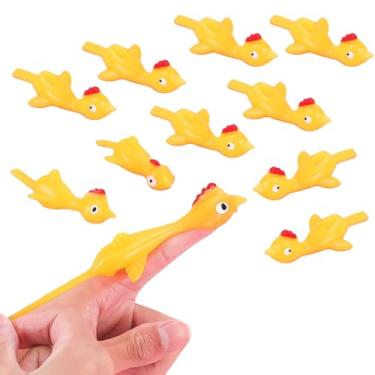 Imagem de 10 pacotes de lembrancinhas de festa, estilingue de dedo, borracha e frango, para lembrancinhas de festa de aniversário, Dia das Bruxas